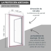 Windhager pleated mosquito net door 110x220 cm, rollable, no drilling, aluminum frame