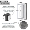 Windhager pleated mosquito net door 110x220 cm, rollable, no drilling, aluminum frame