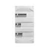 DEBFLEX electrical cabinet 3 rows, 3 residual current devices + 11 circuit breakers