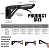 Folding bracket 300mm, 2 pcs., metal, heavy-duty for wall & shelf