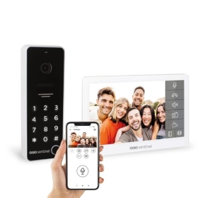 Videoportero SCS Sentinel con pantalla LCD de 7 pulgadas, IP65 y visión nocturna.