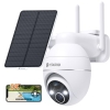 2K Solar-WiFi Außenkamera 360° PTZ mit Nachtsicht & Audio