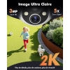 2K Solar-WiFi Außenkamera 360° PTZ mit Nachtsicht & Audio