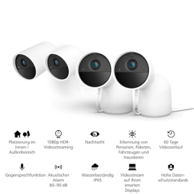 Philips Hue Secure HD Sicherheitskamera, Innen & Außen, Smart App