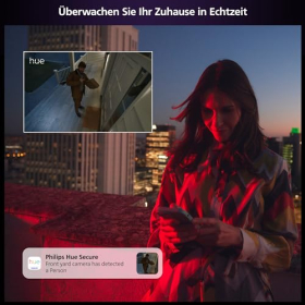 Philips Hue Secure HD Sicherheitskamera, Innen & Außen, Smart App