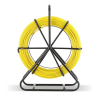 Fiberglasband 100m – 6mm, mit Stahlspule und Rückziehmechanismus