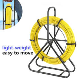 Cinta de fibra de vidrio 100m – 6mm, con carrete de acero y mecanismo de retracción