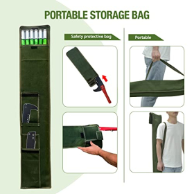 Manual tree cutting tool with 8m telescopic handle, adjustable, including carrying case