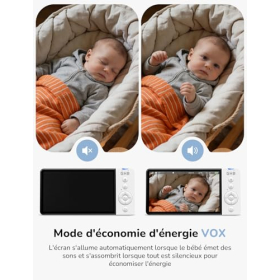 Videonanny  720P HD – Nachtsicht, 4x Zoom, Temperatur-Sensor, VOX