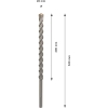 Broca SDS-max para piedra, 28 x 400 mm, 1 pieza