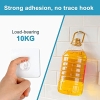 20 transparent self-adhesive hooks, no drilling required, up to 3 kg