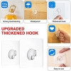20 transparent self-adhesive hooks, no drilling required, up to 3 kg