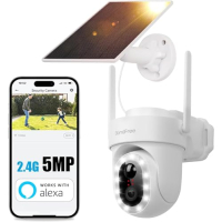 Cámara de vigilancia solar BondFree de 5 MP para exteriores con IA y visión nocturna
