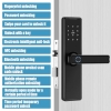 Cerradura de puerta inteligente con lector de huellas dactilares, teclado y aplicación, WiFi/Bluetooth, para casa y hotel