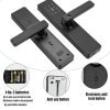 Cerradura de puerta inteligente con lector de huellas dactilares, teclado y aplicación, WiFi/Bluetooth, para casa y hotel
