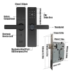 Cerradura de puerta inteligente con lector de huellas dactilares, teclado y aplicación, WiFi/Bluetooth, para casa y hotel