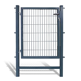 Easy Garden Gate 100 cm – Double Rod Mat Fence, No Post Alignment Required, Anthracite