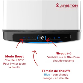 Ariston Quadris WiFi 150L Compact Electric Water Heater Smart Eco Evo