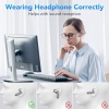 IKG Freisprech-Kopfhörer mit Dual-Mikrofon V5.3 Bluetooth-Headset mit 25 Stunden Sprechzeit, Mikrofon-Stummschaltung, Geräteanschluss für Fahren/Geschäft/Büro