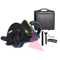 Fresadora de ranuras FERM 1700W de 125 mm con láser y 2 discos de diamante