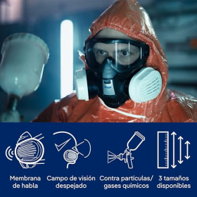 Media máscara Dräger X-plore 3300: protección respiratoria con filtros A2P3 para un uso versátil