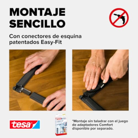 Москитная сетка на дверь XL с алюминиевой рамой от Tesa, установка Easy-Fit