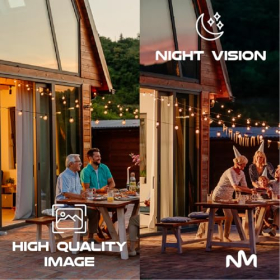 3-мегапіксельна камера спостереження Sunmatic – вулична, Wi-Fi, кольорове нічне бачення, сонячна панель, двосторонній аудіозв'язок