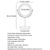 Zdong LED desk mirror, rotatable & dimmable, lightweight metal, USB rechargeable, dual size