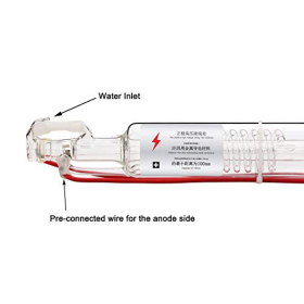 Tubo láser de vidrio CO2 TEN-HIGH de 50 mm de diámetro, 700 mm de longitud, 40 W para grabado DIY