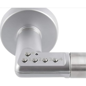 Elegant Yale Electronic Door Handle, Right, Stainless Steel, PIN Code, up to 9 Users + 1 Admin