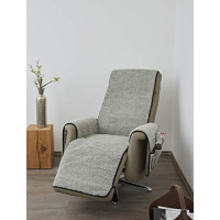 Praktischer New Wool Sessel- und Armlehnenbezug mit Verlängerter Fußstütze