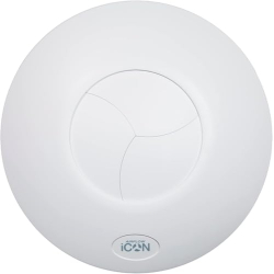 Ventilador de baño Quiet Airflow iCON 60, 150 mm, 78 l/s, 66,3 W, válvula antirretorno, sensor PIR/humedad/temporizador opcional.