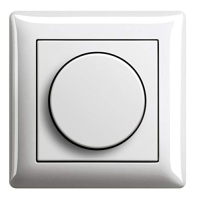 EBROM LED rotary dimmer set with GIRA frame, white high gloss