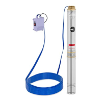 Hillvert 1100 W stainless steel deep well pump, 10,800 l/h, 54 m delivery head