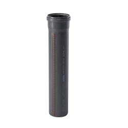 HTsafe HT-Rohr DN 110 x 1000 mm mit Muffe, Grau von Ostendorf