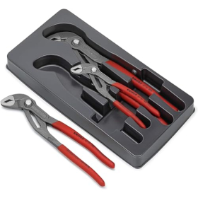 Набор плоскогубцев для водяных насосов KNIPEX Cobra – 3 предмета, самоблокирующиеся, 150–300 мм
