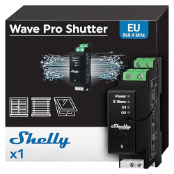 Shelly Qubino Wave Pro Shutter Z-Wave – 2-Kanal Rollladensteuerung, DIN-Schiene