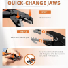 KF CPTEC 9-piece crimping tool set with interchangeable attachments for cable lugs & solar connectors