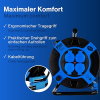 REV cable reel IP44 for outdoor use, 4 safety sockets, 50m, black