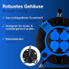 REV cable reel IP44 for outdoor use, 4 safety sockets, 50m, black
