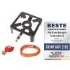 ROTHENBERGER industrial camping stove with 1.5 m propane hose and pressure regulator for camping and outdoor use