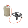 ROTHENBERGER industrial camping stove with 1.5 m propane hose and pressure regulator for camping and outdoor use