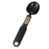 Báscula electrónica de cocina DELURA Spoonlcd con peso múltiple para especias, harina y porcionado, color negro.