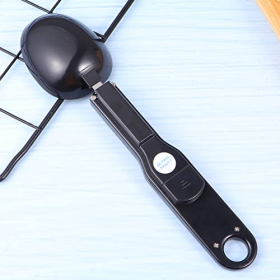 DELURA Elektronischer Küchenlöffel Waage Spoonlcd Multi-Gewicht für Gewürze, Mehl, Portionierung, Schwarz
