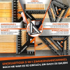 Juego de escuadra de carpintero 7 en 1 de 300 mm + calibre angular de aluminio de 180 mm THORVALD