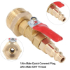 Aramox Winter Purge Adapter Brass, quick coupling for water pipes and vehicles