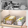 Telescopic Drawer Extendable Kitchen Drawer, Metal Cabinet Organizer