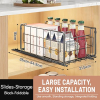 Telescopic Drawer Extendable Kitchen Drawer, Metal Cabinet Organizer