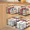 Telescopic Drawer Extendable Kitchen Drawer, Metal Cabinet Organizer