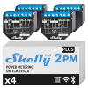 Умное реле Shelly Plus 2PM WiFi, 2 канала, управление роллетами с измерением мощности, набор 4 шт., для умного дома